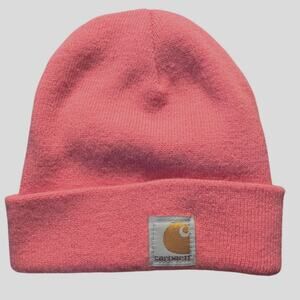 Unisex CARHARTT Peachy Pink Color Watch Hat Cuffed Beanie Winter Cap OS EUC